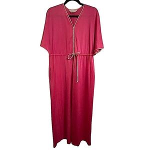 Vanity Fair Vintage Hot Pink Robe Caftan Size Small/Medium